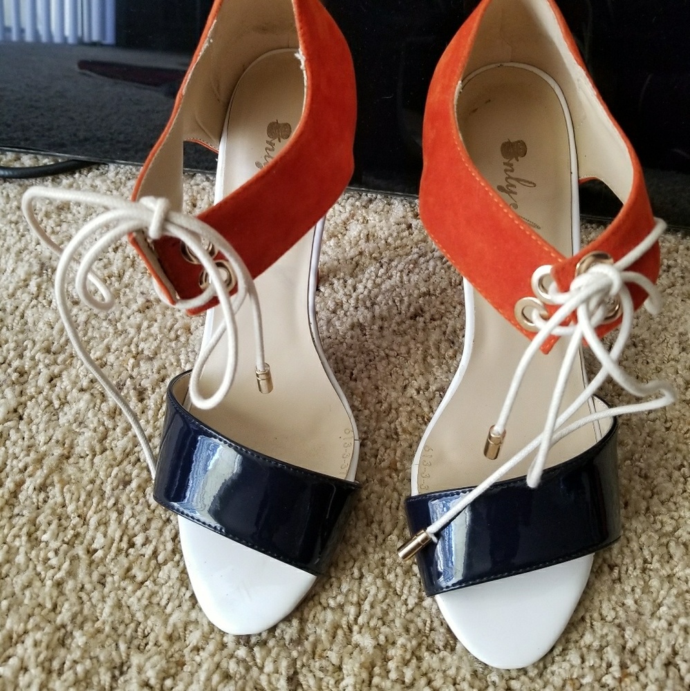 Suede lace up sandal
